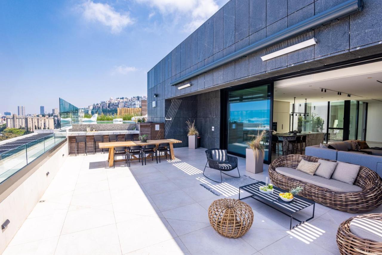 Serene - Infinity Cview Pool - 4 Bedrooms Luxury Penthouse Хайфа Экстерьер фото